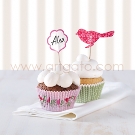 Kit Décor Cupcakes | Oiseaux 