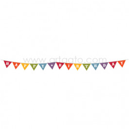 Guirlande | Fanions multicolores HAPPY BIRTHDAY