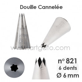 Douilles Cannelées (Étoiles) - n°821 / Ø 6 mm