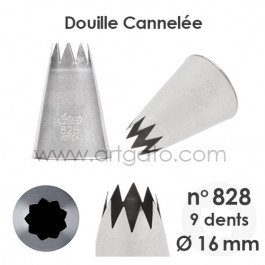 Douille Cannelée (Étoile) - n°828 / Ø 16 mm