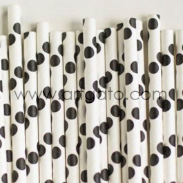 Pailles Fantaisie | Noir à Pois