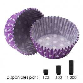 Caissettes Standard Violettes à Pois