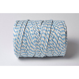 Cordelette Baker's Twine | Bicolore Bleu Azur et Blanc - Echeveau 10 m