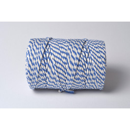 Cordelette Baker's Twine | Bicolore Bleu Roi et Blanc - Echeveau 10 m