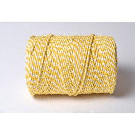 Cordelette Baker's Twine | Bicolore Jaune et Blanc - Echeveau 10 m