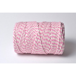 Cordelette Baker's Twine | Bicolore Rose et Blanc - Echeveau 10 m