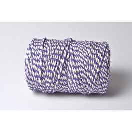 Cordelette Baker's Twine | Bicolore Violet et Blanc - Echeveau 10 m