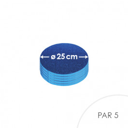 5 Cartons à entremets - Bleu Roi - Ronds 30 cm