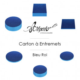 Cartons à entremets - Bleu Roi - Ronds 30 cm