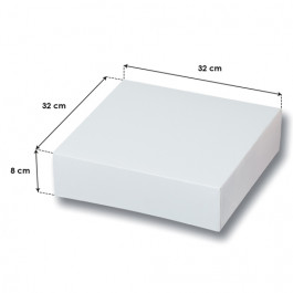 Boîtes Pâtissières Blanches Haut. 8 cm - 32 x 32 cm