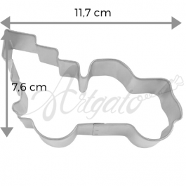 Emporte-Pièce Camion Pick-Up avec Sapin - Dimensions 