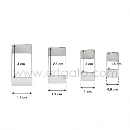 Rectangulaires, Jeu de 4 Tailles - en Fer Blanc