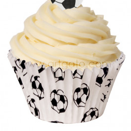 180 Caissettes Cupcakes – Taille Standard | Football