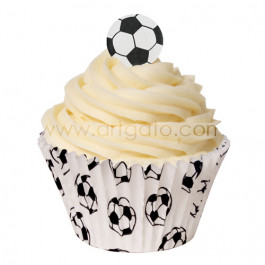 60 Caissettes Cupcakes – Taille Standard | Football