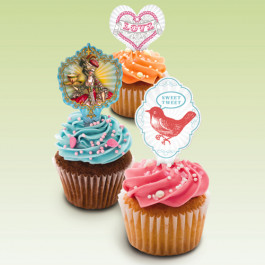 Décors Cupcakes Studio Oh® | 12 Piques Décors Sweet Bird