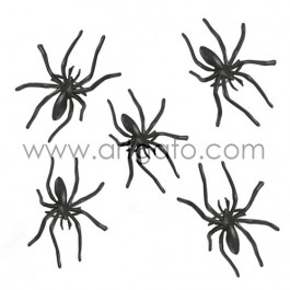 Déco Bague Araignées Noires – 12 bagues