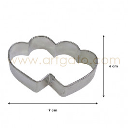 Découpoir Cœur Double - Dimensions