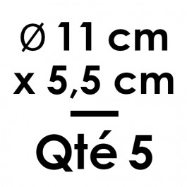 5 Moules à Entremets | 4 DEMI-SPHERES -  Ø 11 cm x Prof. 5,5 cm