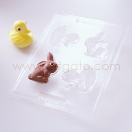 Moule Chocolat Canard et Lapin 3D