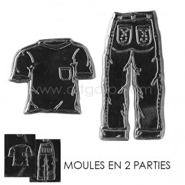 Moule Chocolat - Jean et T-shirt