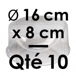 10 Moules à Entremets | DEMI-SPHERE -  Ø 16 cm x Prof. 8 cm