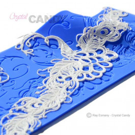 Tapis en Silicone Dentelles Crystal Candy®, Peacock Dance