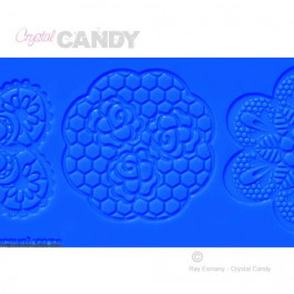 Tapis en Silicone Dentelles Crystal Candy®, Fleurs Cupcakes