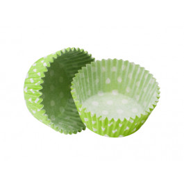 Caissettes Cupcakes – Taille Standard | Vert Vif à pois blancs 