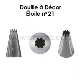 Douille à Décor | Cannelée (Étoile) #21