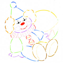 Pochoir, Clown avec Ballon