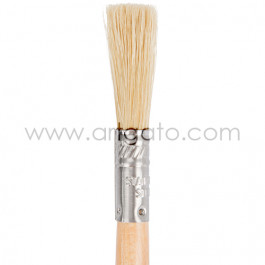 Pinceau Pâtissier Soie Naturelle Ateco® | Rond - Ø 10 mm - Gros Plan