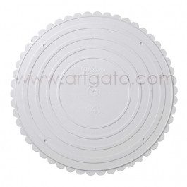 2 Assiettes RONDES Blanches Ø 35 cm 