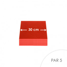 5 Cartons à entremets - Rouge - Carrés 30 cm