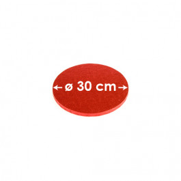 Cartons à entremets - Rouge - Ronds 30 cm