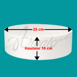 Base Polystyrène 10 cm Hauteur 25 cm Diamètre