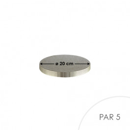 5 Cartons à Entremets - Argent - Ronds 3 mm - 20 cm