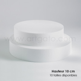 Socles Polystyrène Ronds Hauteur 10 cm