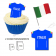 Maillot Equipe Italie - Maillot et Réalisation Cupcake