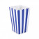 6 Boîtes à Popcorn | Rayées Bleu Roi et Blanc 