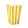6 Boîtes à Popcorn | Rayées Jaune et Blanc 