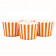 6 Darioles en Carton (Party Cups) | Rayées Orange et Blanc 