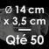 50 Moules à Entremets thermoformés | ROND - Ø 14 cm x Prof. 3,5 cm