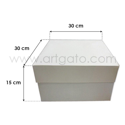 5 Boîtes à Gâteaux Blanches avec Couvercle - Haut. 15 cm