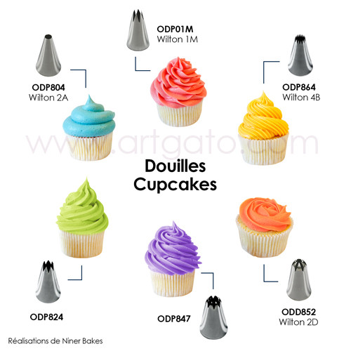 Douille Patisserie Set De 7 Douilles à Pâtisserie Russes - Acier Inoxydable 304 - Pour Décoration Gâteaux Et Cupcakes Set Décoration Cupcakes