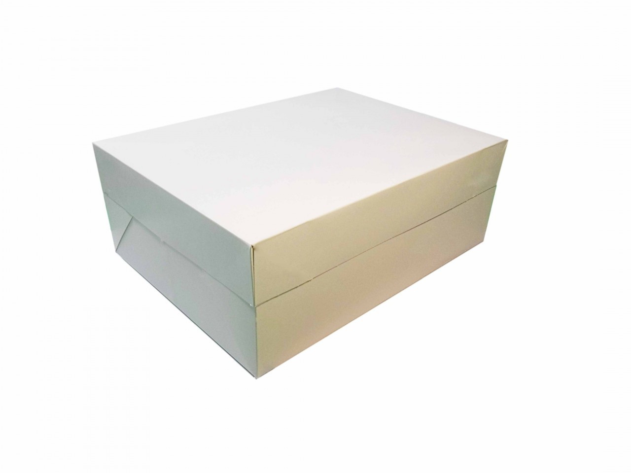 Boîte à gâteaux blanche avec plateau 28 x 42 x 5 cm