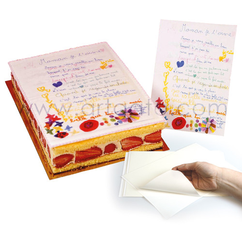 Feuilles De Fondant Pate A Sucre Pour Photo Sur Gateau Format Paquet De Feuilles Artgato