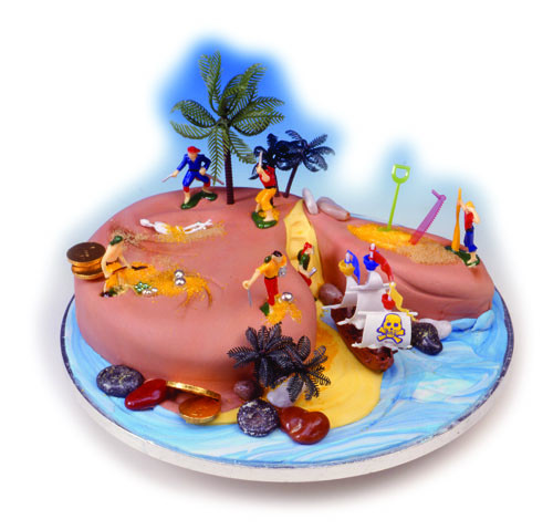 Decors De Gateaux Kit Ile Au Tresor Pirates 1 Jeu En Plastique Artgato