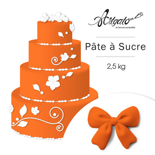 PATE A SUCRE  Orange - 2,5 Kg - Artgato