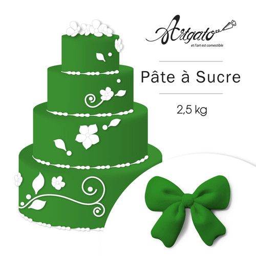 PATE A SUCRE  Vert Feuille - 2,5 Kg - Artgato