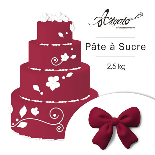 PATE A SUCRE  Parme / Bordeaux - 2,5 Kg - Artgato